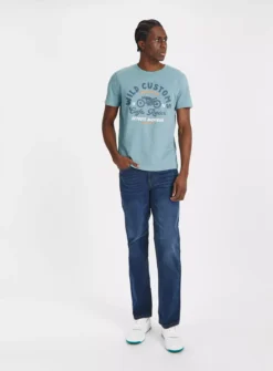 Blue Wild Customs Graphic Print T-Shirt XXL -The Sleek Ward Sales tuc143556348 Blue R Z002A