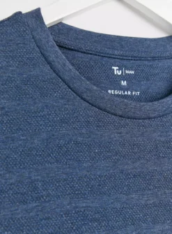 Navy Texture T-Shirt XXXL -The Sleek Ward Sales tuc143572381 Navy R Z004A