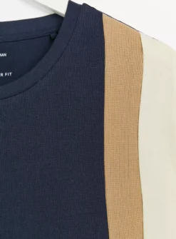 Navy & Stone Colour Block T-Shirt S -The Sleek Ward Sales tuc143573703 Multi20Coloured R Z004A 1