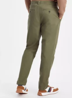 Olive Green Herringbone Trousers 36R 10 Olive Green Herringbone Trousers 36R -The Sleek Ward Sales tuc143576091 Dark20Green R Z005A