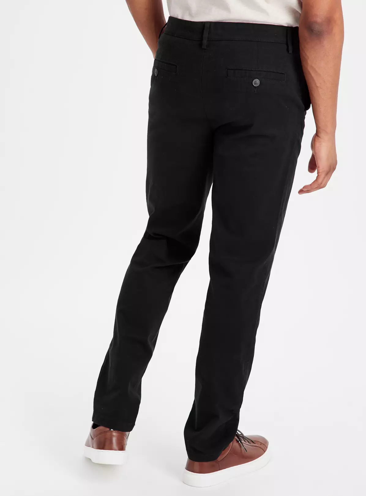 Black Slim Leg Chino With Stretch 44R 4 Black Slim Leg Chino With Stretch 44R - Image 2