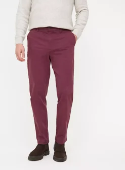 Purple Straight Leg Chino Trousers 30S -The Sleek Ward Sales tuc143586993 Purple R Z001A