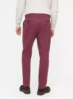 Purple Straight Leg Chino Trousers 30S -The Sleek Ward Sales tuc143586993 Purple R Z005A