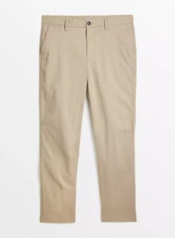 Stone Straight Leg Chino Trousers 40S -The Sleek Ward Sales tuc143587355 Stone R Z001A
