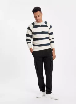 Navy Cargo Trousers 44R -The Sleek Ward Sales tuc143588729 Navy R Z002A