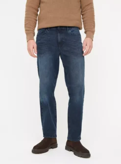 Flexible Stretch Dark Denim Straight Leg Jeans34S 11 Flexible Stretch Dark Denim Straight Leg Jeans34S -The Sleek Ward Sales tuc143590183 Dark20Denim R Z001A