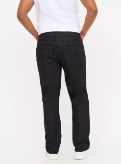 Black Straight Leg Denim Jeans 44R -The Sleek Ward Sales tuc143600302 Black R Z005A
