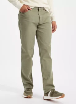 Khaki Dyed Straight Leg Jeans 40S -The Sleek Ward Sales tuc143601831 Khaki R Z002A