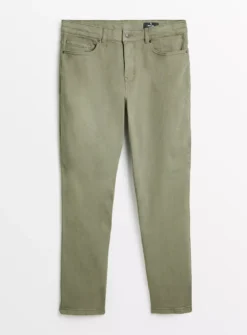 Khaki Dyed Straight Leg Jeans 40S -The Sleek Ward Sales tuc143601831 Khaki R Z003A