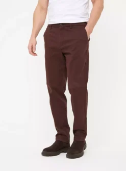 Brown Straight Leg Core Chino Trousers44L -The Sleek Ward Sales tuc143604371 Brown R Z001A