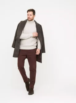 Brown Straight Leg Core Chino Trousers44L -The Sleek Ward Sales tuc143604371 Brown R Z002A