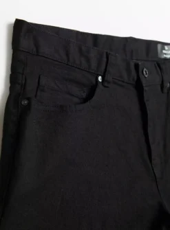 Black Denim Straight Leg Jeans 32S