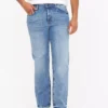 Blue Mid-Wash Denim Straight Leg Jeans 44R