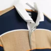 Navy & Stone Striped Rugby Polo Shirt XL -The Sleek Ward Sales tuc143615310 Multi20Coloured R Z004A