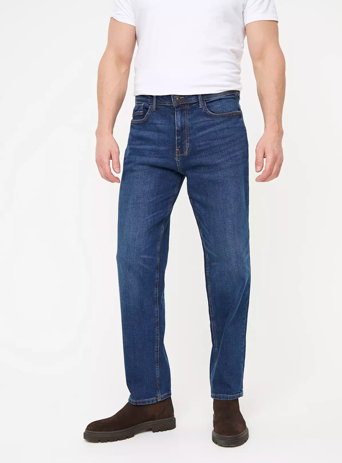 Dark Denim Relaxed Straight Leg Jeans 42R 7 Dark Denim Relaxed Straight Leg Jeans 42R - Image 5