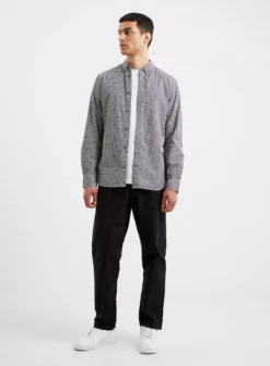 FRENCH CONNECTION Gingham Shirt M -The Sleek Ward Sales tuc143637341 Navy R Z002A