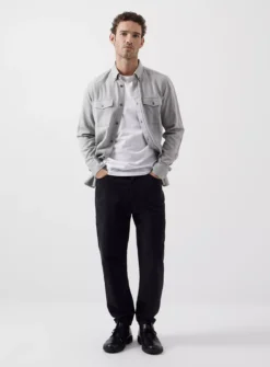 FRENCH CONNECTION Grey Pocket Flannel Shirt XL -The Sleek Ward Sales tuc143638554 Grey R Z003A 1