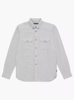 FRENCH CONNECTION Grey Pocket Flannel Shirt XL