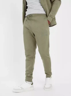 Khaki Marl Cuffed Joggers XXL