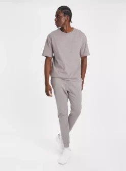 Grey Core Cuffed Joggers S 10 Grey Core Cuffed Joggers S -The Sleek Ward Sales tuc143654482 Grey R Z002A 1