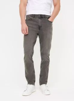 Grey Flexible Stretch Slim Fit Jeans38L -The Sleek Ward Sales tuc143655872 Grey R Z001A