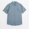 Teal Linen-Rich Shirt S