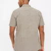 Khaki Chambray Short Sleeve Shirt XXXL -The Sleek Ward Sales tuc143676542 Khaki R Z005A