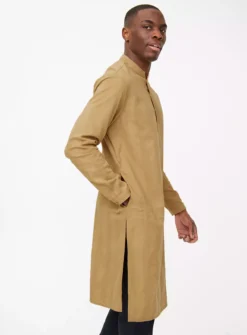 Gold Striped Cotton Kurta L -The Sleek Ward Sales tuc143680584 Gold R Z002A