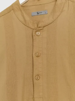 Gold Striped Cotton Kurta L -The Sleek Ward Sales tuc143680584 Gold R Z004A