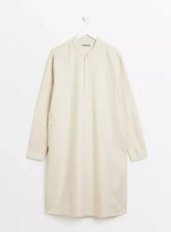 Ecru Textured Cotton Kurta XXXXL -The Sleek Ward Sales tuc143680816 Cream R Z003A