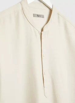 Ecru Textured Cotton Kurta XXXXL