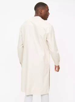Ecru Textured Cotton Kurta XXXXL -The Sleek Ward Sales tuc143680816 Cream R Z005A