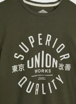 UNION WORKS Khaki Salute Graphic T-Shirt XXXL