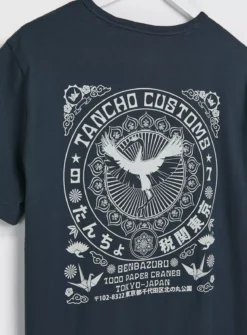 UNION WORKS Navy Japanese Back Print T-ShirtL -The Sleek Ward Sales tuc143689693 Navy R Z006A 1