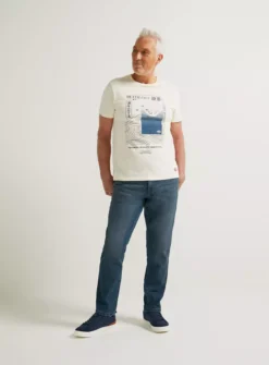 UNION WORKS White Japanese Wave Graphic T-Shirt M -The Sleek Ward Sales tuc143689829 Cream R Z002A