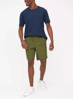 Khaki Pull-On Cotton Shorts 38 -The Sleek Ward Sales tuc143750731 Khaki R Z001A