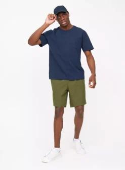 Khaki Pull-On Cotton Shorts 38 -The Sleek Ward Sales tuc143750731 Khaki R Z002A