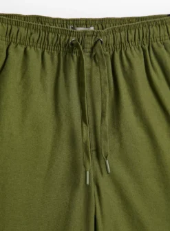Khaki Pull-On Cotton Shorts 38 -The Sleek Ward Sales tuc143750731 Khaki R Z004A