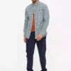 Teal Micro Check Slim Fit Oxford Shirt XL -The Sleek Ward Sales tuc143756876 Multi20Coloured R Z002A