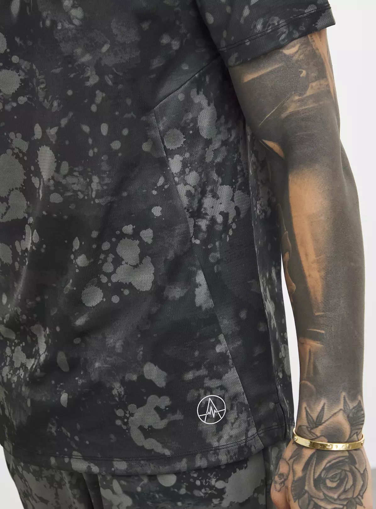 JACAMO Black Active Print Training T-Shirt Long XXL 5 JACAMO Black Active Print Training T-Shirt Long XXL - Image 3