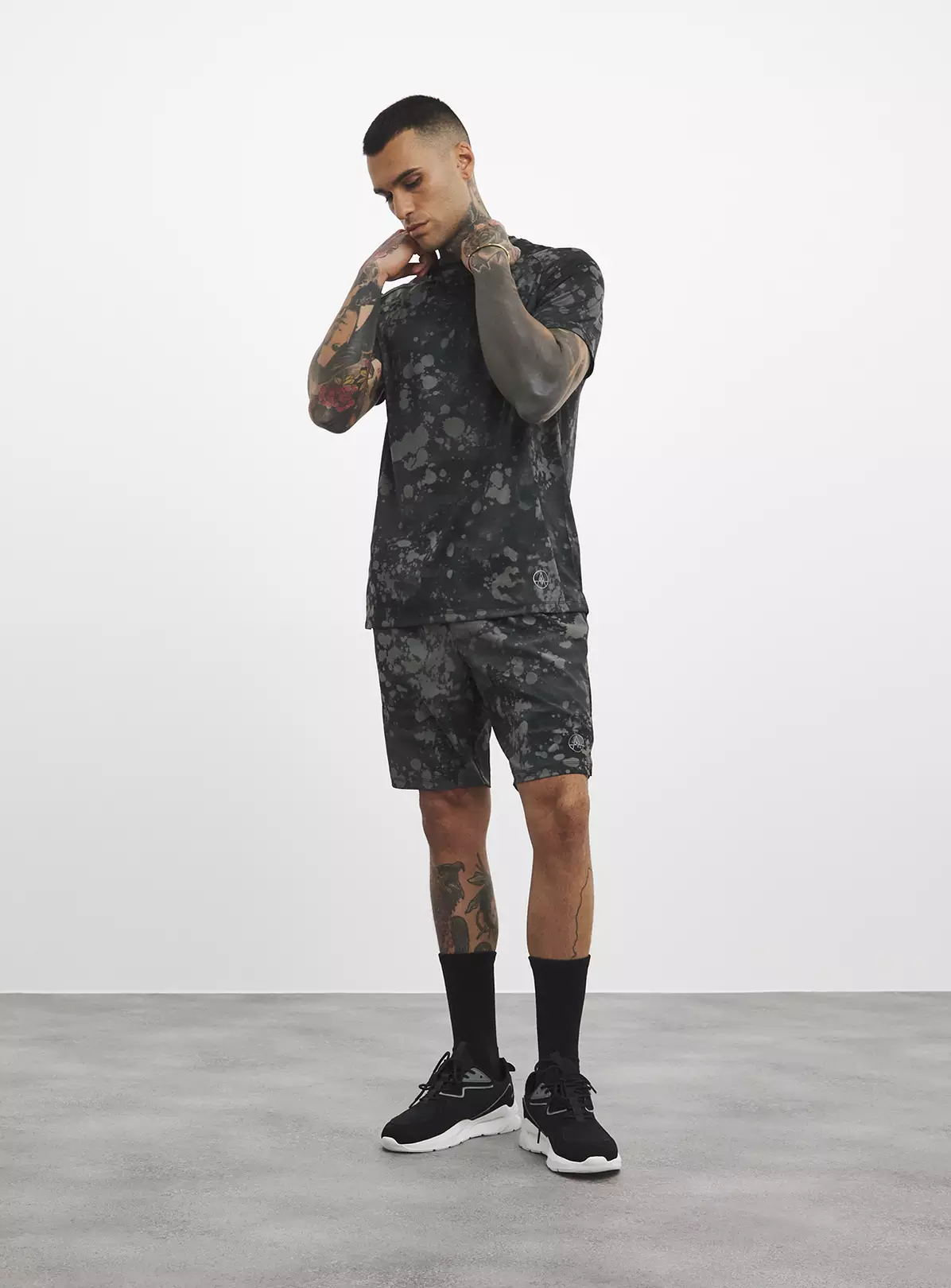 JACAMO Black Active Print Training T-Shirt Long XXL 6 JACAMO Black Active Print Training T-Shirt Long XXL - Image 4