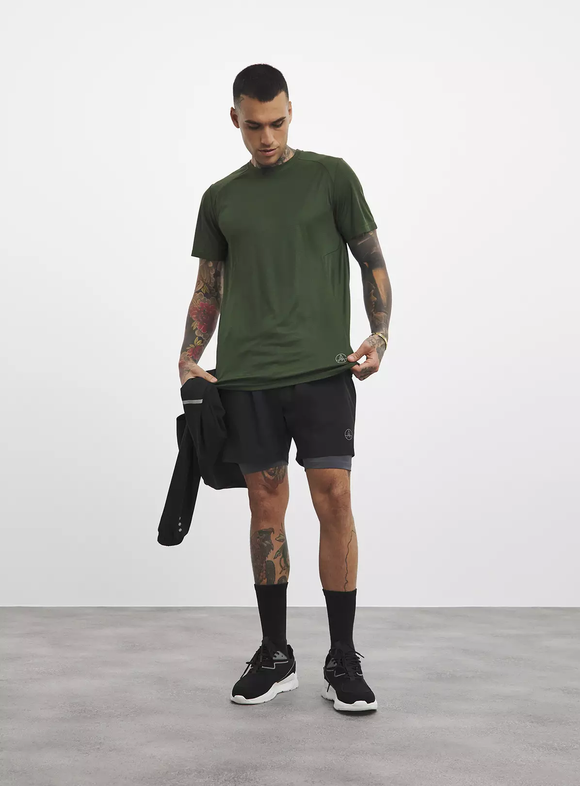 JACAMO Green Active Grid Training T-Shirt Long 5XL 6 JACAMO Green Active Grid Training T-Shirt Long 5XL - Image 4