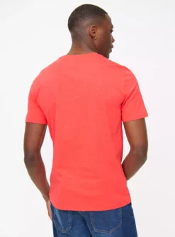 Red Slub Short Sleeve T-Shirt XL -The Sleek Ward Sales tuc143800507 Red R Z005A