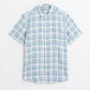 Blue Check Linen-Rich Shirt M 2 Blue Check Linen-Rich Shirt M -The Sleek Ward Sales tuc143803071 Multi20Coloured R Z003A