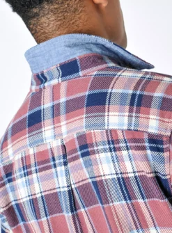 BURGS Grove Check Overshirt L -The Sleek Ward Sales tuc143810764 Orange R Z003A 1