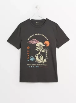 Charcoal Grey Mount Fuji T-Shirt M
