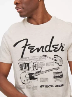 Fender Grey Marl Guitar Graphic T-Shirt XL 8 Fender Grey Marl Guitar Graphic T-Shirt XL -The Sleek Ward Sales tuc143824031 White R Z002A 1