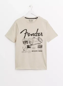 Fender Grey Marl Guitar Graphic T-Shirt XL 9 Fender Grey Marl Guitar Graphic T-Shirt XL -The Sleek Ward Sales tuc143824031 White R Z003A 1