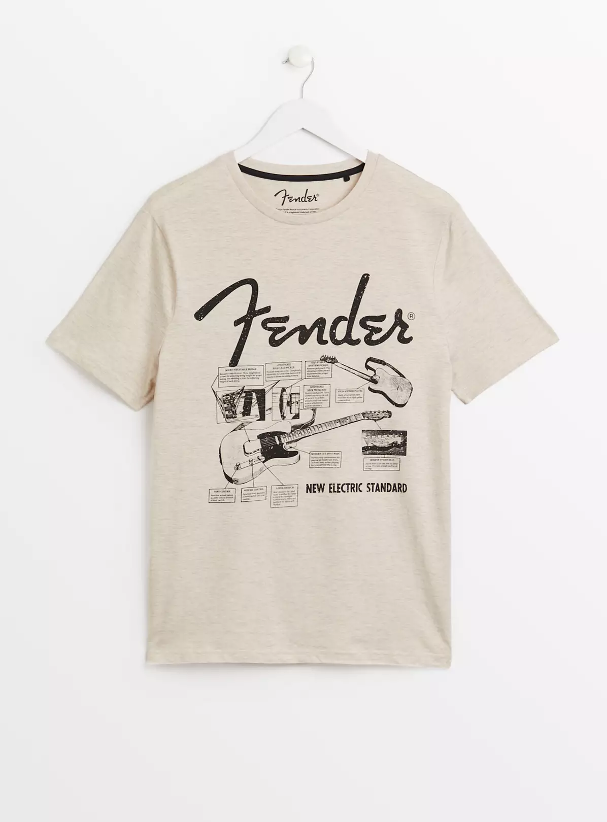 Fender Grey Marl Guitar Graphic T-Shirt XL 5 Fender Grey Marl Guitar Graphic T-Shirt XL - Image 3