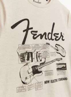 Fender Grey Marl Guitar Graphic T-Shirt XL 11 Fender Grey Marl Guitar Graphic T-Shirt XL -The Sleek Ward Sales tuc143824031 White R Z004A 1